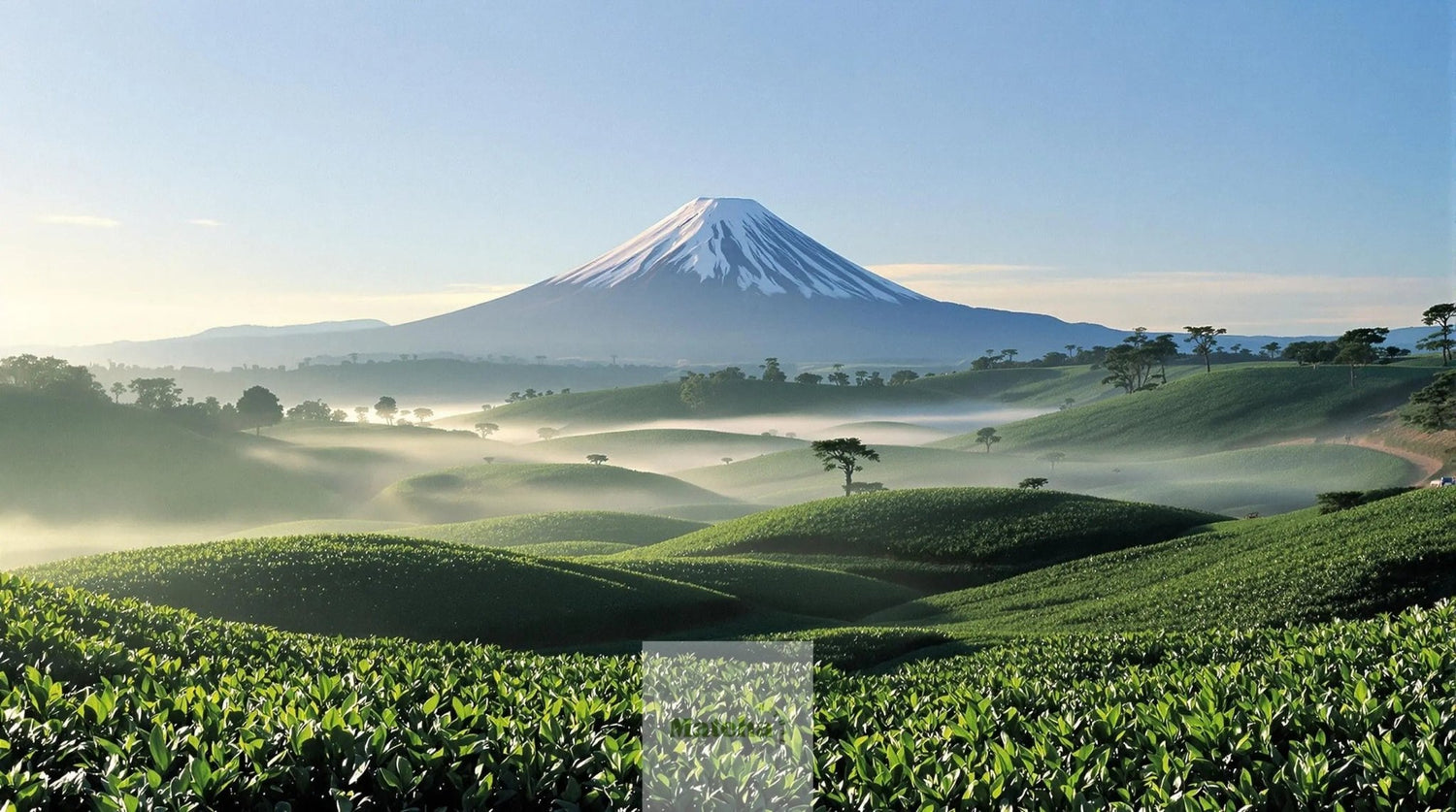 Plantation de matcha cérémonie bio au pied du Mont-Uji